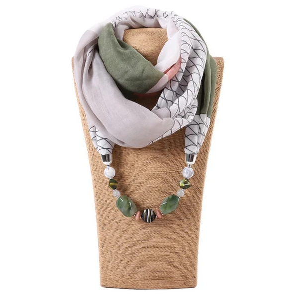 Runmeifa Solid Color Jewelry Statement Necklace Pendant Scarf Women Bohemia Neckerchief Foulard Femme Accessories Hijab Stores Scarves & Wraps