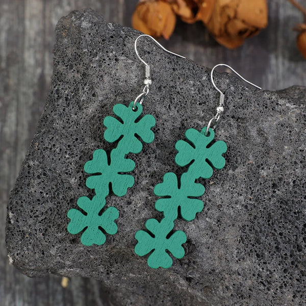 Lucky Clover Dangle Earrings