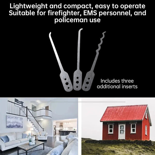 Essential Stainless Steel Multi Tool: Quick Flip Grav Pick Door Keys Lock Rake. Durable. Multi Tools