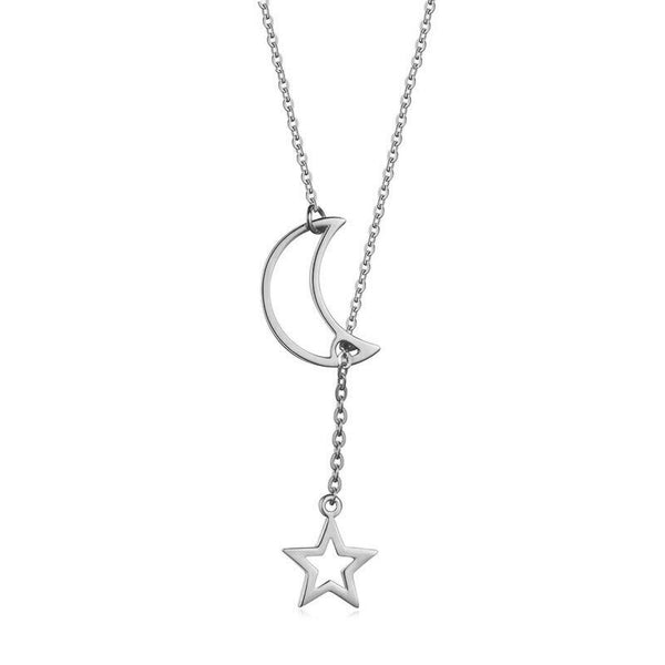 Veile Studios Star Moon Pendant Minimalist Necklace For Women With Length Necklaces & Pendants