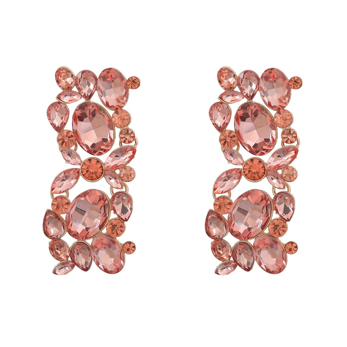 Veile Studios Full Diamond Square Women's Alloy Inlaid Exaggerated Earrings