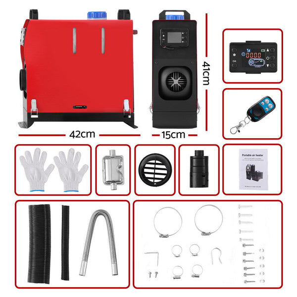 Giantz 5Kw Diesel Air Heater 12V Lcd Remote Control Heaters