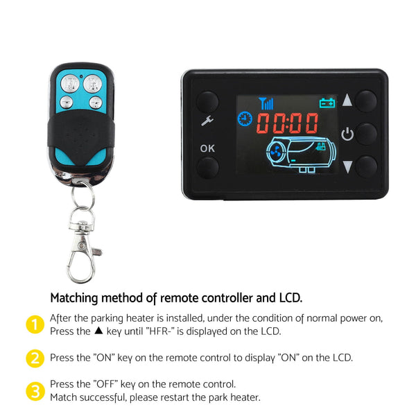 Giantz 5Kw Diesel Air Heater 12V Lcd Remote Control Heaters