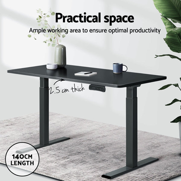 Artiss Standing Desk Top Black 140Cm Standing Desks