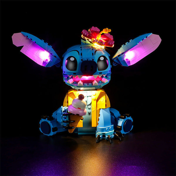 Compatible With Lego 43249 Stitch Led Lighting Disney Luminous Building Blocks Toys Building Toys Sets & Packs
