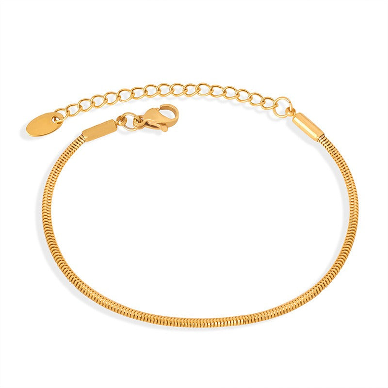 Veile Studios Titanium Steel Gold Plated Bracelet For Women Simple Light Luxury Jewelry Bracelets