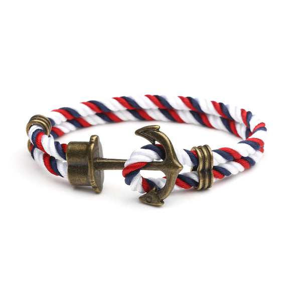 Nautical Anchor Bracelet European And American Street Fashion Handmade Original Unisex Couple Rope Trendy Men's Personality Jewelry Bracelets