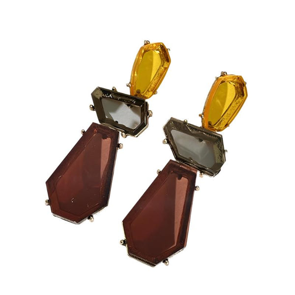 Veile Studios Personalized Long Retro Medieval Niche For Women Earrings