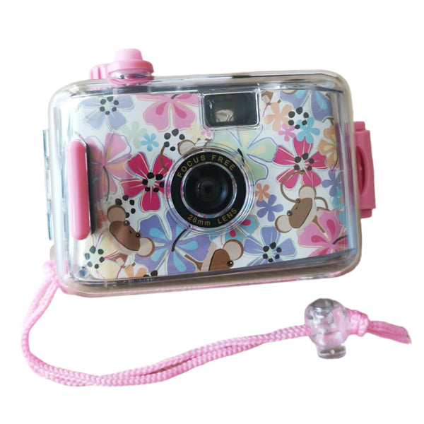 Retro Film Camera For Children Waterproof Five Metres Flowers Pattern Digital Cameras