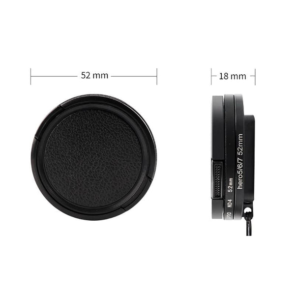 52 Millimetre Lens Filter Kit For Gopro Hero 7 6 With Adapter And Cap Lens Adapters Mounts & Tubes