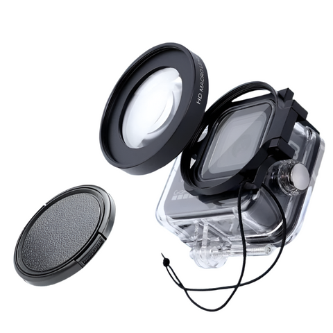 Professional Fifty Eight Millimetre Macro Lens For Gopro Hero 8 With Dive Housing Underwater Cases & Housings