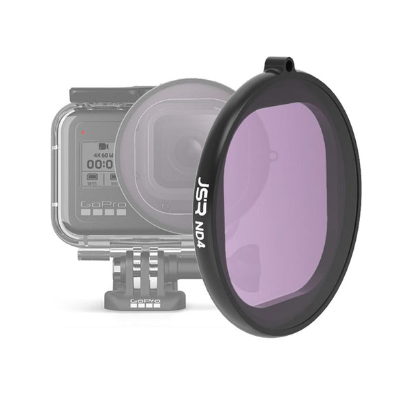 Hero8 Round Housing Filter With Nd4 Lens For Camera Accessories Underwater Cases & Housings