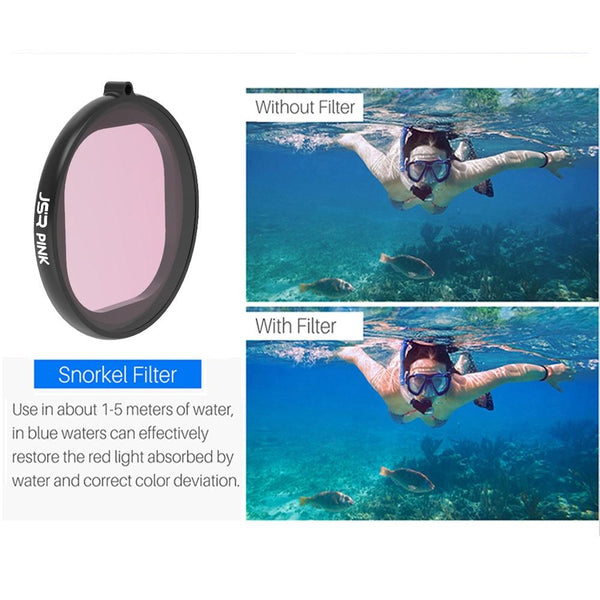 Three In One Round Diving Lens Filter For Gopro Hero Eight Other Lenses & Filters