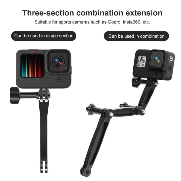 8.8Cm Aluminum Extension Arm Grip Extender For Action Cameras Straps & Hand Grips