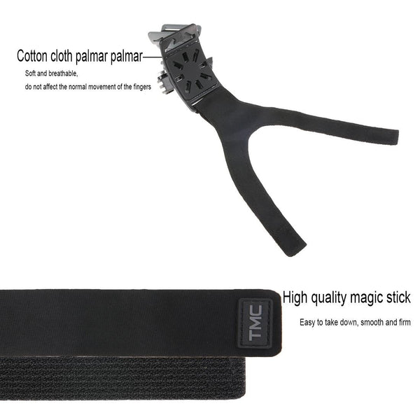 360 Degree Rotation Mount For Action Cameras With Hand Wrist Arm And Leg Straps Other Camera & Photo Accs