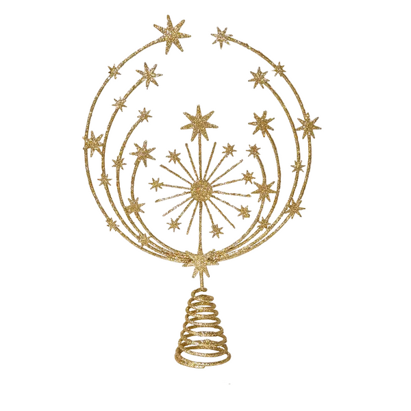 Christmas Tree Top Star Iron Hollow Snowflake Decoration Ornament Seasonal Decorations