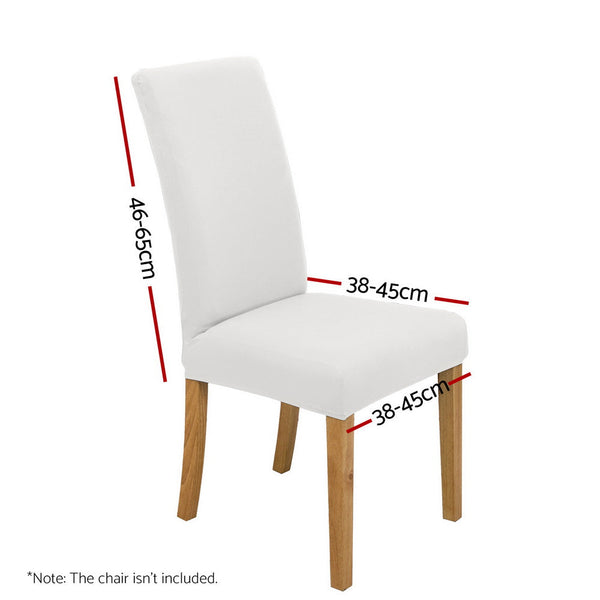 Artiss Dining 6X Slipcovers Spandex Stretch Banquet Wedding White Chair Covers
