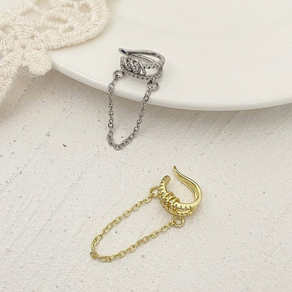 Veile Studios And American Fashion Metal Geometric Hoop Non Pierced Earrings