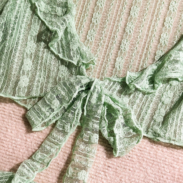 Lace Mesh 4 Piece Swimsuit Bikini Set Swimwear