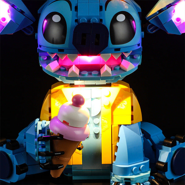 Compatible With Lego 43249 Stitch Led Lighting Disney Luminous Building Blocks Toys Building Toys Sets & Packs