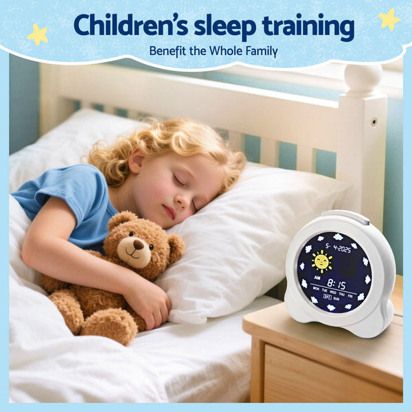 Artiss 3.8" Digital Day Clock Calendar Alarm Lcd Display White Desk Clocks