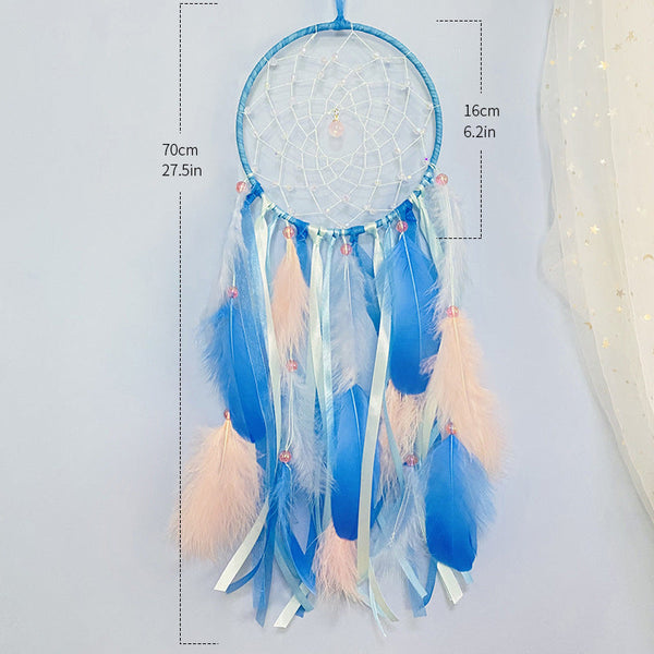 Dreamcatcher Wind Chime Handmade Decorative Gift For Girls Whimsical And Ethereal Style Creative Birthday Present Wind Chimes