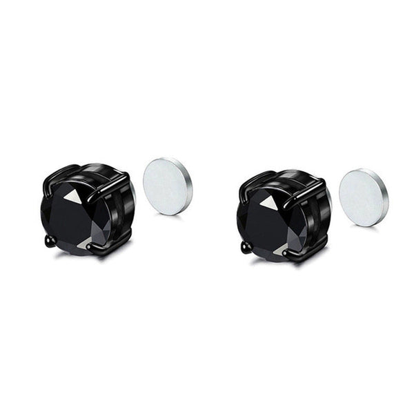 Veile Studios Magnetic Ear Clip For Men And Women Zircon Four Claw Single Earrings