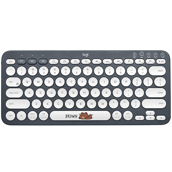 Logitech K380 Mini Bluetooth Wireless Keyboard Tablet Phone Pebble2+K390 Set Keyboards