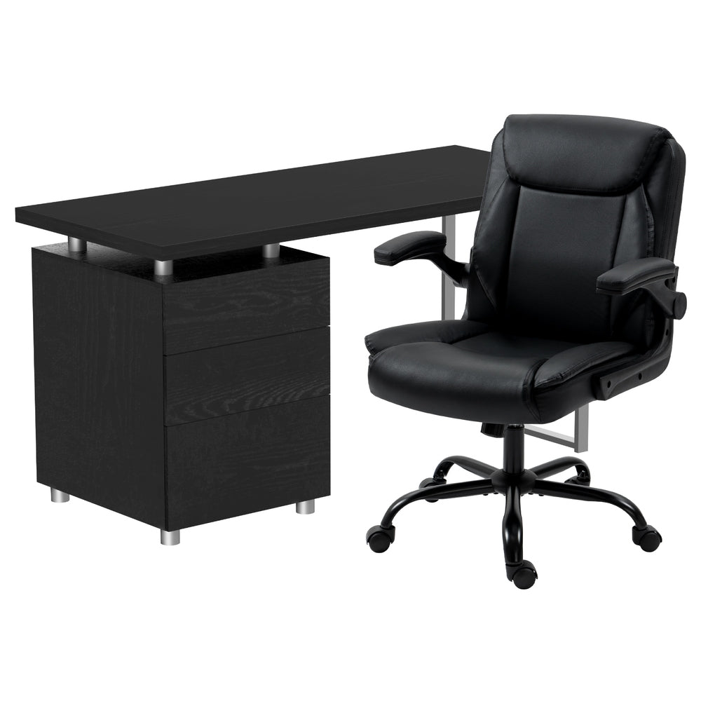 Artiss Computer Desk Executive Sets Black Office Chairs