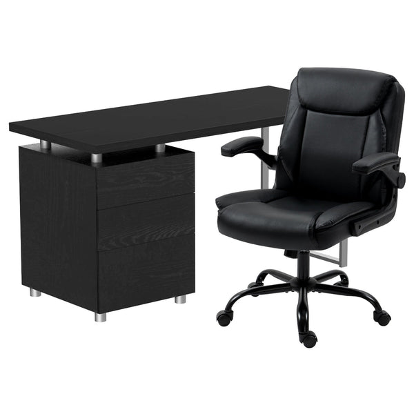 Artiss Computer Desk Executive Sets Black Office Chairs