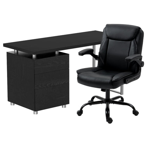 Artiss Computer Desk Executive Sets Black Office Chairs