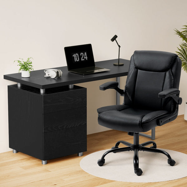 Artiss Computer Desk Executive Sets Black Office Chairs