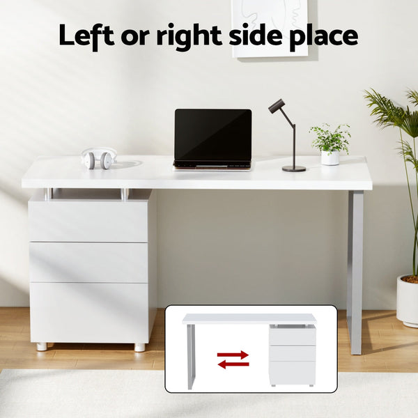 Artiss Computer Desk Executive Sets White Office Chairs