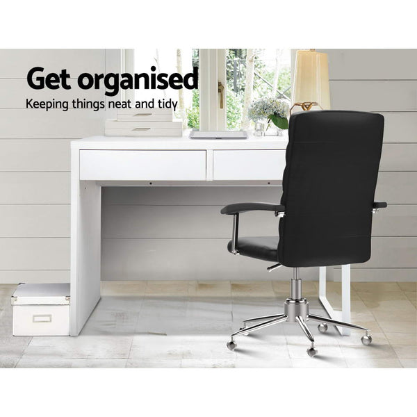 Home Office Desks Artiss Computer Desk Drawer White
