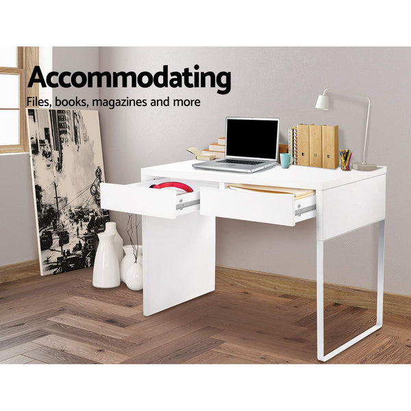 Home Office Desks Artiss Computer Desk Drawer White