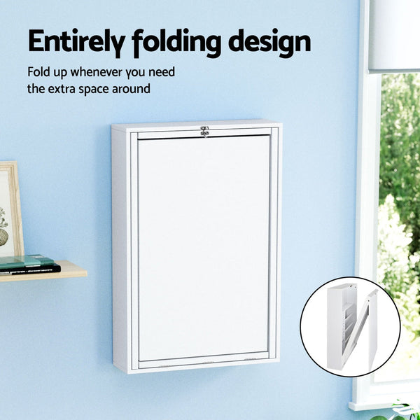Particle Board Home Office Desk Foldable Wall Mounted Bookshelf White Home Office Desks