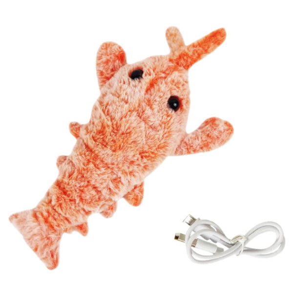 Pet Toy Gravity Jumping Shrimp Electric Simulation Lobster Usb Charging Teasing Dog Cat Self Fun Soothing Tool Dog Toys
