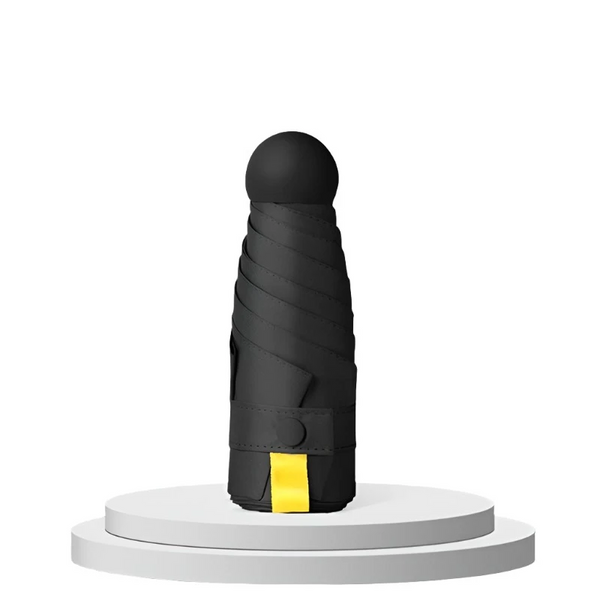 Mini Pocket Travel Umbrella Uv Protection Dual Purpose Sun Sunscreen Black Rubber Foldable Umbrellas