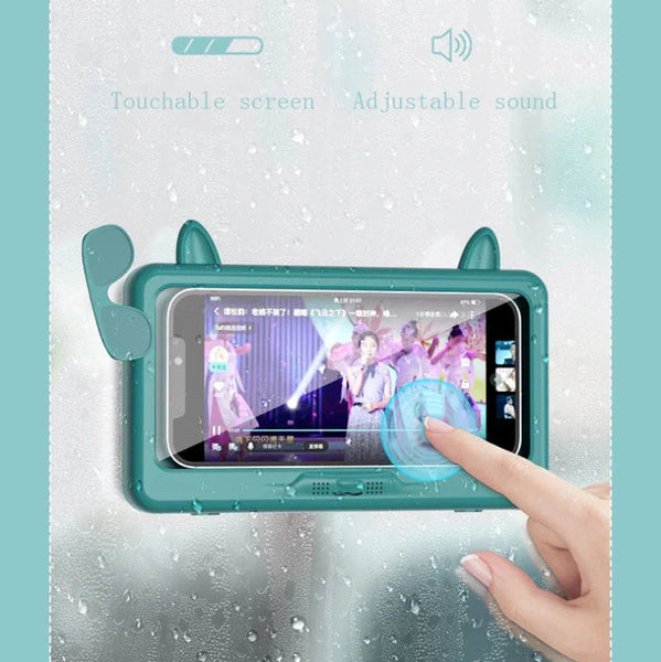 360 Rotatable Bathroom Waterproof Phone Case Shower Kitchen Wall Hanging Lazy Person Stand Mounts & Holders