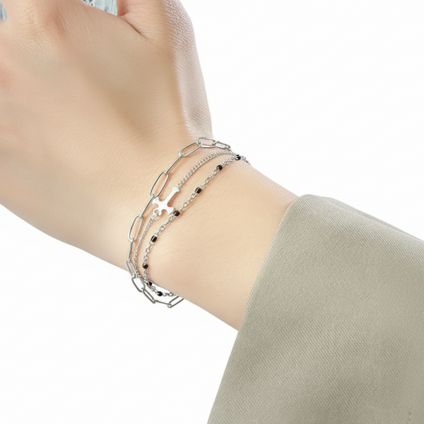 Titanium Steel Three Layered Bracelet Bracelets