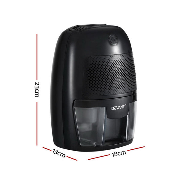 Devanti Dehumidifier 600Ml Air Purifier Black Dehumidifiers