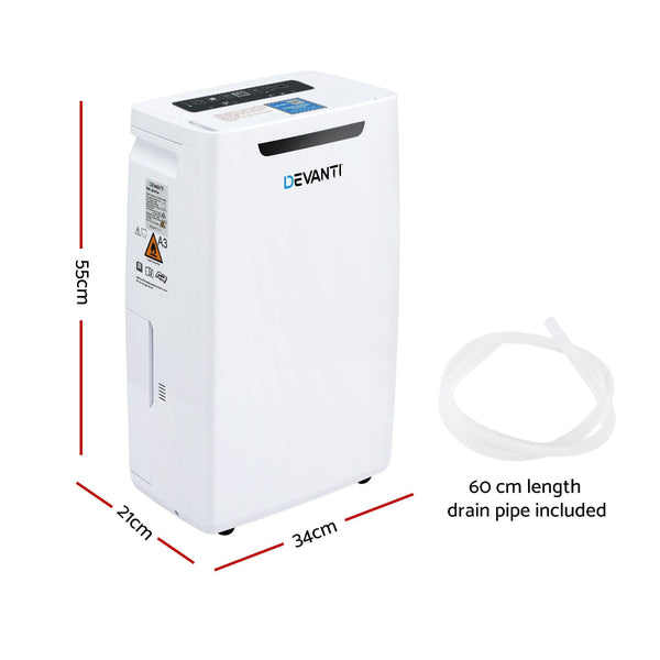 Devanti 16L Dehumidifier With 5.5L Tank White Dehumidifiers