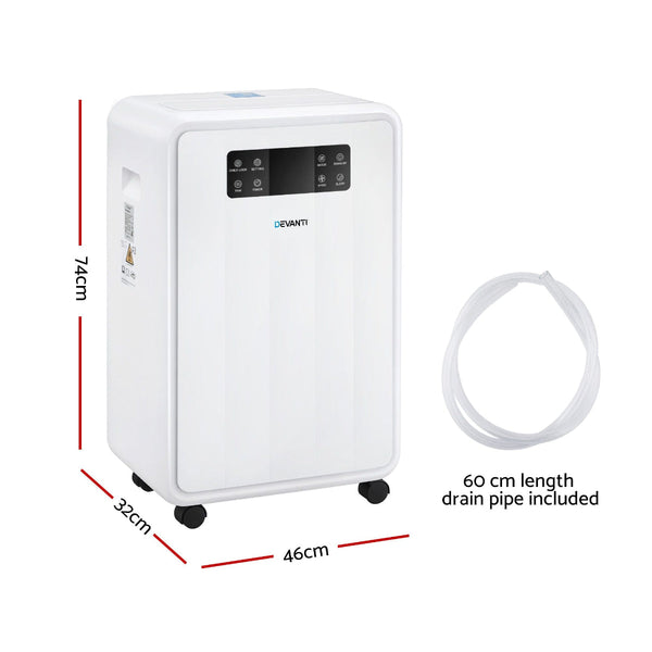 Devanti 70L Commercial Dehumidifier With 8.5L Tank & Carbon Filter Dehumidifiers