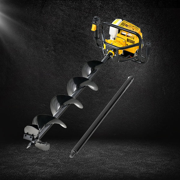 Giantz 82Cc Post Hole Digger 200Mm Petrol Drill Auger Extension Bits Post Hole Diggers & Augers