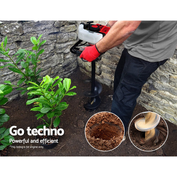 Giantz 92Cc Post Hole Digger Motor Only Petrol Engine Red Post Hole Diggers & Augers