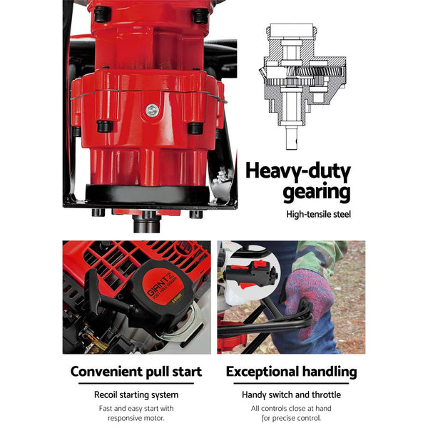 Giantz 92Cc Post Hole Digger Motor Only Petrol Engine Red Post Hole Diggers & Augers