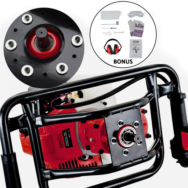 Giantz 92Cc Post Hole Digger 200Mm Petrol Drill Extension Bits Auger Post Hole Diggers & Augers