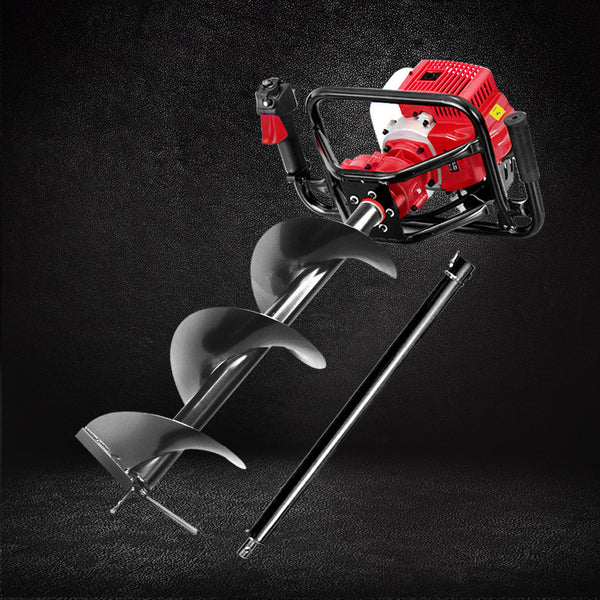 Giantz 92Cc Post Hole Digger 300Mm Petrol Drill Extension Bits Auger Post Hole Diggers & Augers