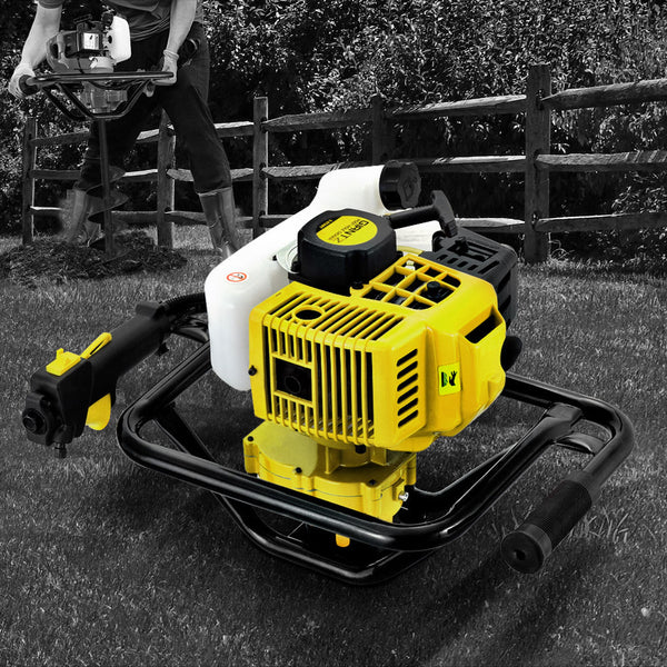 Giantz 92Cc Post Hole Digger Motor Only Petrol Engine Yellow Post Hole Diggers & Augers