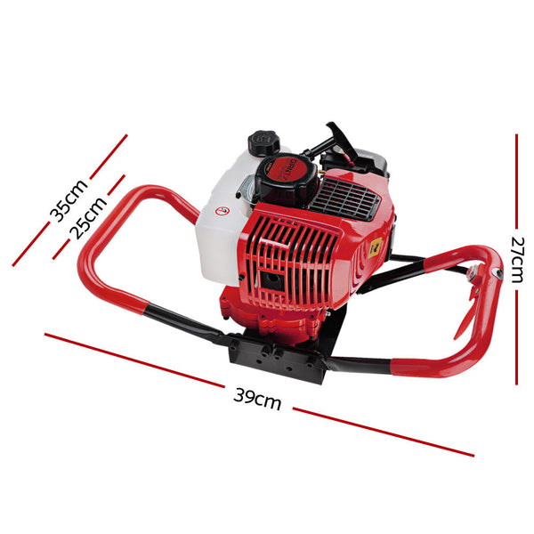 Giantz 80Cc Post Hole Digger Motor Only Petrol Engine Red Post Hole Diggers & Augers